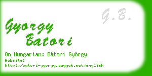 gyorgy batori business card