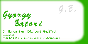 gyorgy batori business card